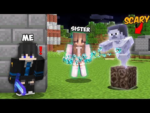 I Scared My SISTER When She’s ALONE in Minecraft