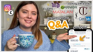 CONTENT CREATOR Q&A💡📷💰 UGC, getting paid, working with brands, pr companies, how I started & tips screenshot 4