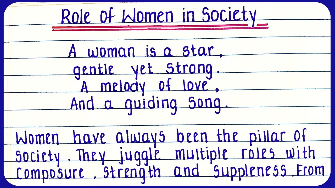 Essay on role of women society | Role of Women in Society Essay in ...