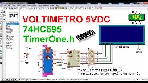VOLTIMETRO 5VDC CON DISPLAY SIETE SEGMENTOS Y 74HC595||LIBRERIA TimerOne.h||FUNCIONES||ARDUINO NANO
