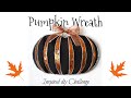 Pumpkin wreath made with dollar tree pumpkin form. Inspired DIY Fall/Halloween Challenge September