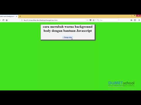 Cara Merubah Warna Background body Ketika Diklik dengan JavaScript