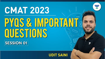 Last Lap to CMAT 2023 - Important Questions - Session 01 | Udit Saini #cmat2023