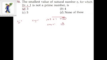 The smallest value of natural number n, for which 2n + 1 is not a prime number, is