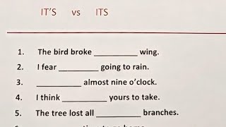IT'S vs ITS | What's the Difference? | English Grammar Practice Profile