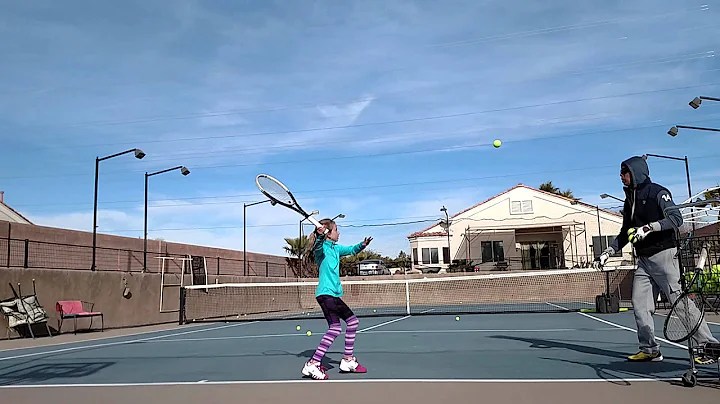 Lindsey McIntosh tennis practice 12-20-15