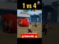 1vs4 CS RANK MATCH 😯 FF SHORT VIDEO #short #freefire