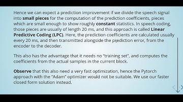 ADSP -  14 Prediction - 09 Linear Predictive Coding (LPC)