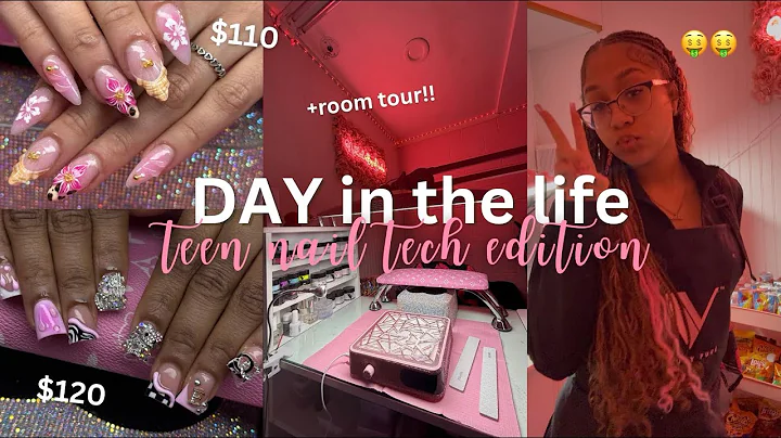 day in the life *teen nail tech edition* 💸