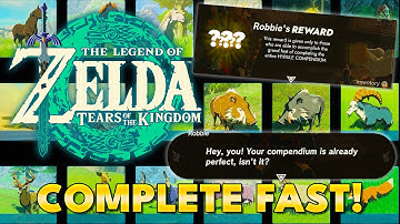 Zelda Tears of the Kingdom - How To Complete Hyrule Compendium FAST!