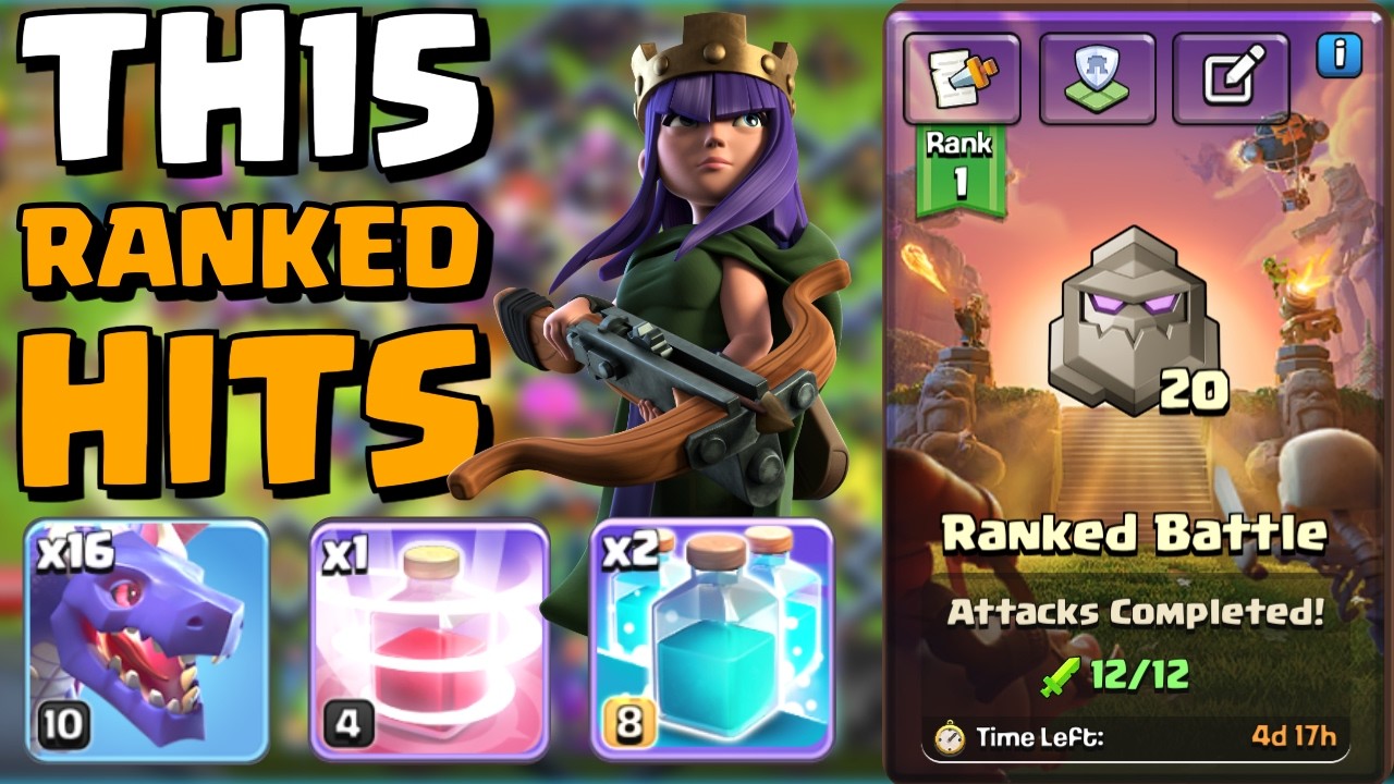 PUSHING TO #1 IN GOLEM 20 USING MASS DRAGONS AND RECALL! | TH15 | Clash of Clans