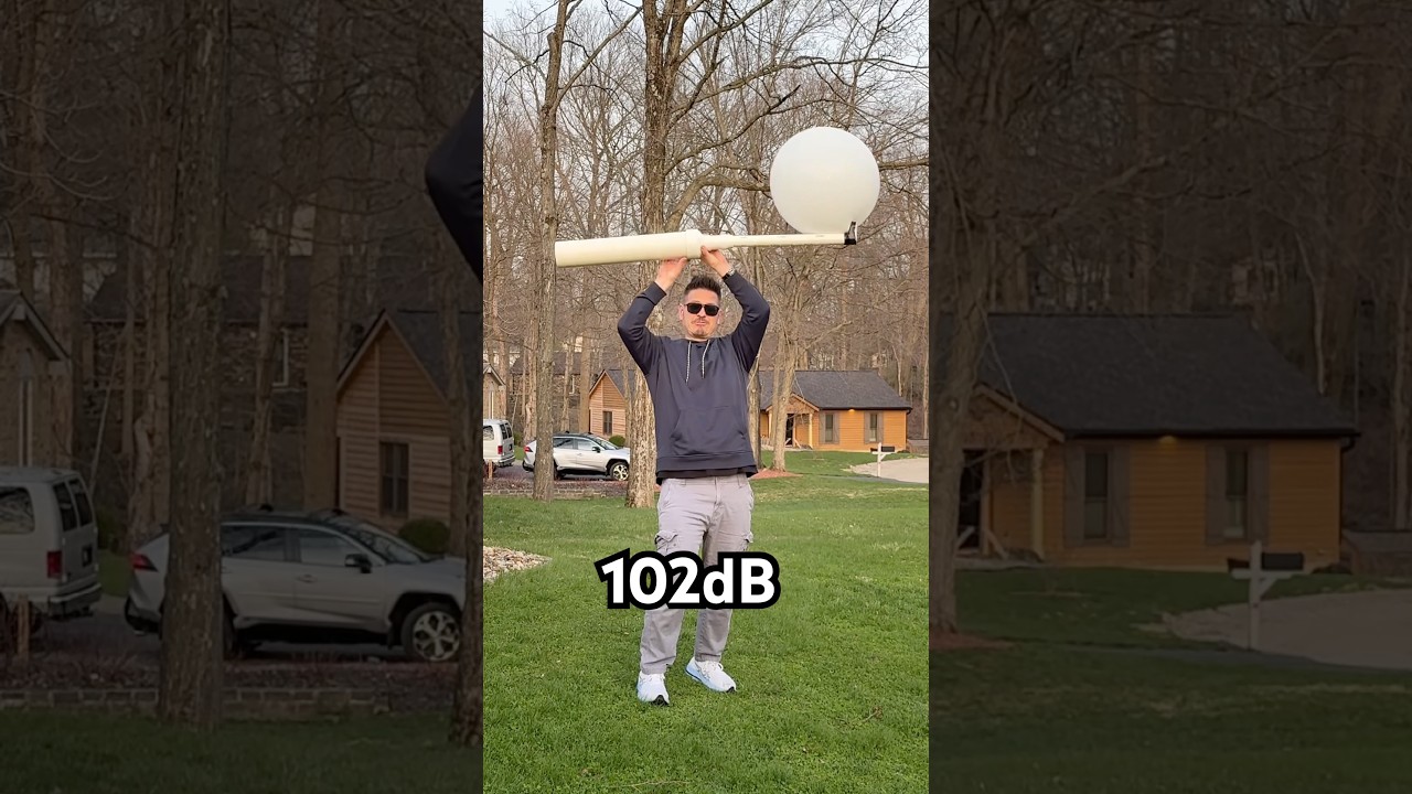 102dB 4”pvc air horn! #stem #horn #airhorn #stem #science
