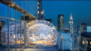 Cocktails in The Clouds: New York's Highest Hotel Rooftop Opens Bar Inside Two Bubbles