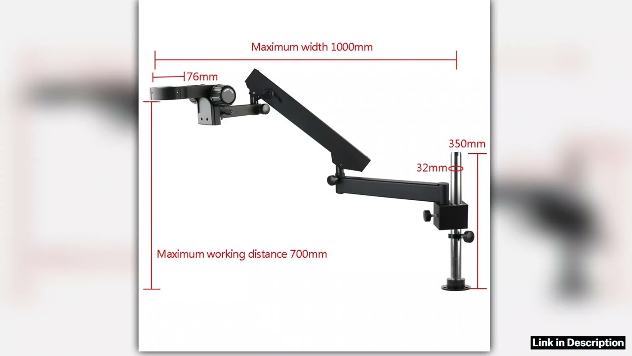 76mm50mm Adjustable Microscope Focusing Articulated Arm Stand Zoom TrinocularBinocular Stereo