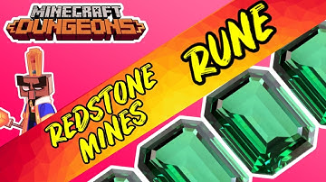 MINECRAFT DUNGEONS | WHERE TO FIND THE REDSTONE MINES SECRET RUNE