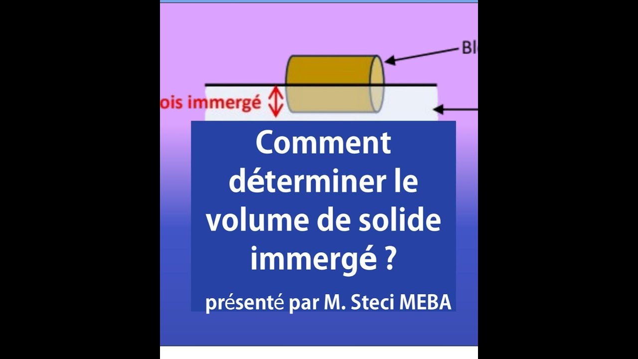 Comment déterminer le volume de solide immergé.