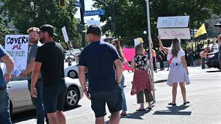 Anti Covid19 passport Protest Parliament ground Victoria British Columbia