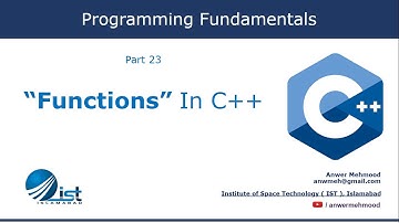 Functions in C++ Basics of C/C++ Programming Fundamentals Urdu/Hindi-online C/C++  Functions