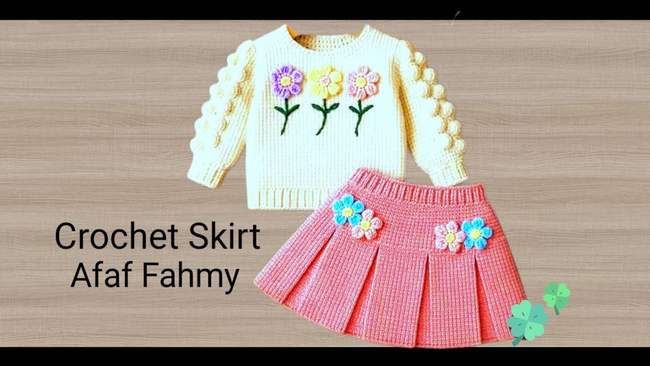 حصريا طريقة عمل جيبة كالونات كروشيه تتميز بكسرات عريضة  بعد خط الجنب تمنح الجيبة اتساعا وشكلا مميزا