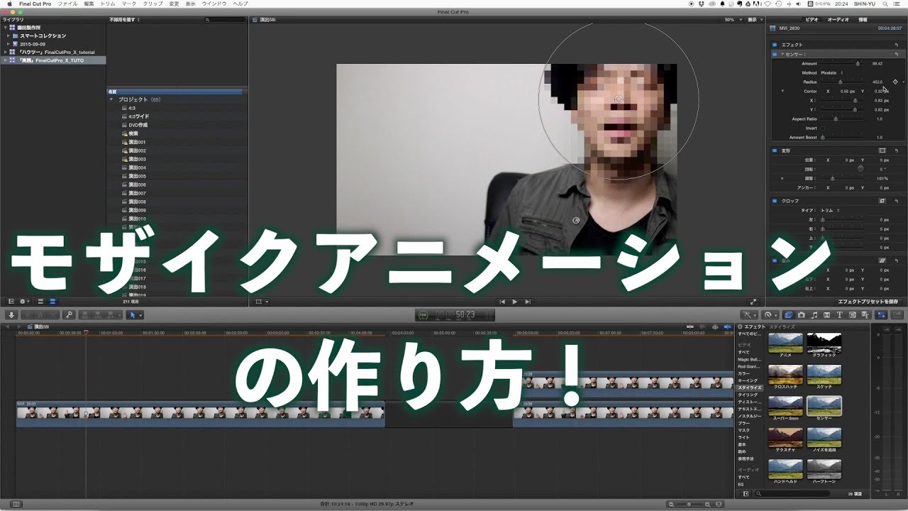 Fcpx モザイクアニメーションの作り方 How To Use Final Cut Pro X Youtube