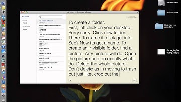 How to Make a Folder and an Invisible Folder on Mac OS X