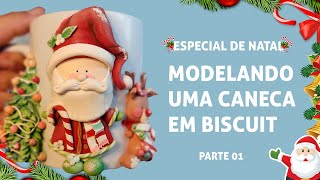 ESPECIAL DE NATAL | CANECA PAPAI NOEL EM BISCUIT PARTE 01 ESPECIAL DE NATAL | CANECA PAPAI NOEL EM BISCUIT PARTE 01