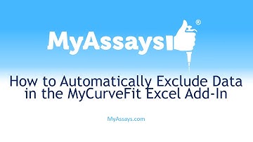 How to Automatically Exclude Data with the MyCurveFIt Excel Add-In