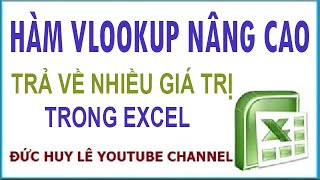 Hàm Vlookup trả về nhiều giá trị trong Excel