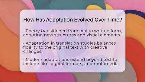 How Has Adaptation Evolved Over Time? - The Prose Path
