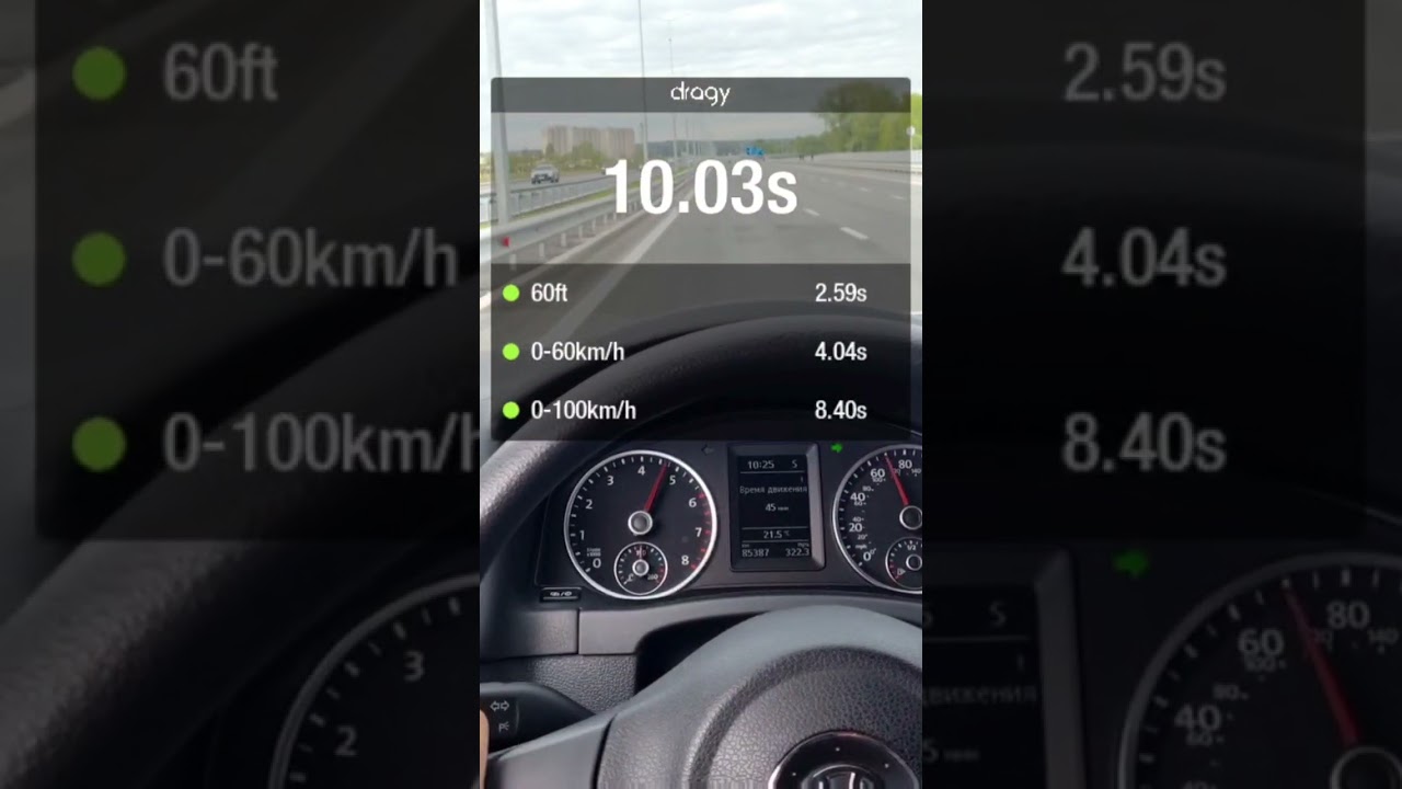 VW Tiguan 2.0TSI Aisin AWD 2017 0-100 1/4 dragy