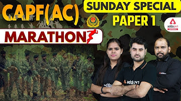 CAPF Assistant Commandant Preparation | CAPF Paper 1 Marathon | Maths, Science & GK