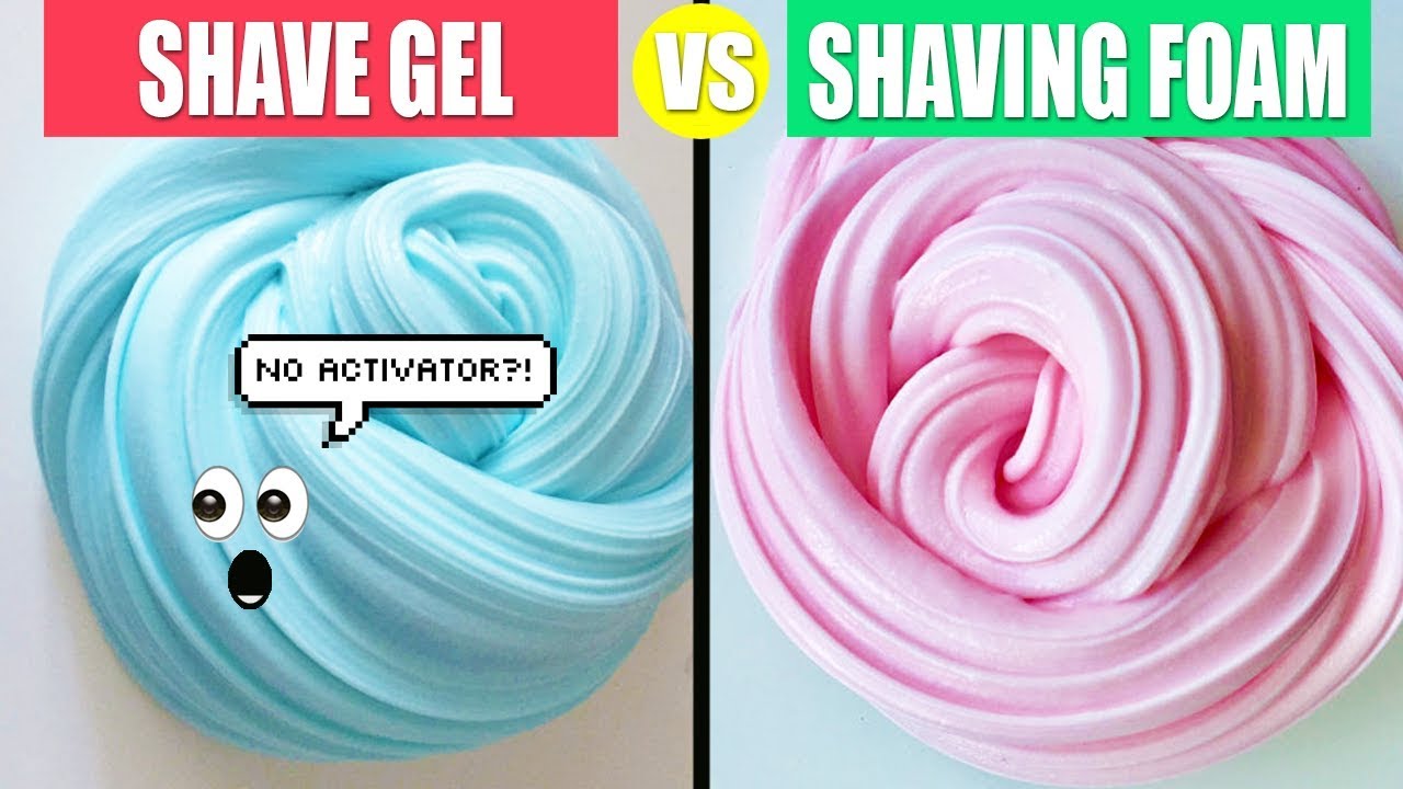 Shave Gel Slime VS Shaving Foam Slime: How To Make Slime Without Activator  !!!