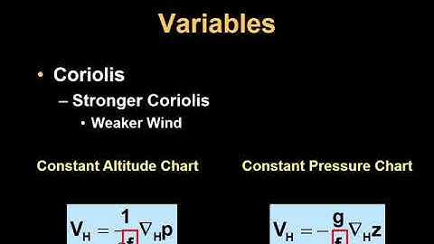 ATSC 210 Balanced Flow Part 2 - Geostrophic Wind