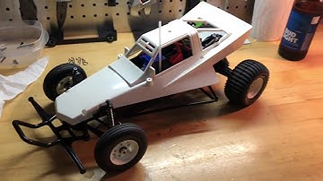 Tamiya Grasshopper Build Pt 3 with Traxxas Motor Fire!