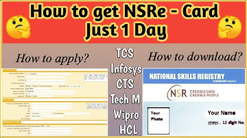 How to apply National Skill Registry (NSR) Online | Download NSR E-Card With In One Day|EasyWay 2022