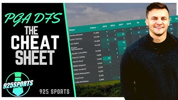 925 - PGA DFS - CHEAT SHEET - 2021