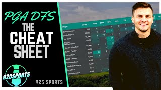 925 - PGA DFS - CHEAT SHEET - 2021