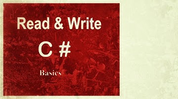 c sharp شرح - Read and Write line -شرح جمل القراءة و الطباعة سي شارب