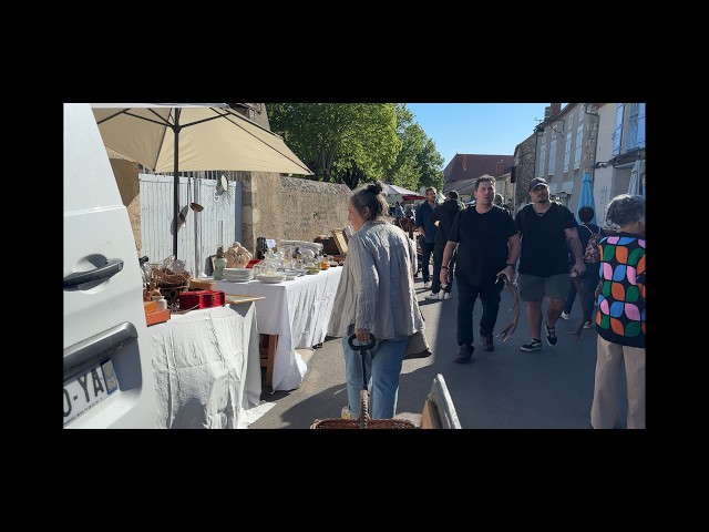 Shopping at a Brocante in a Medieval Village - YouTube