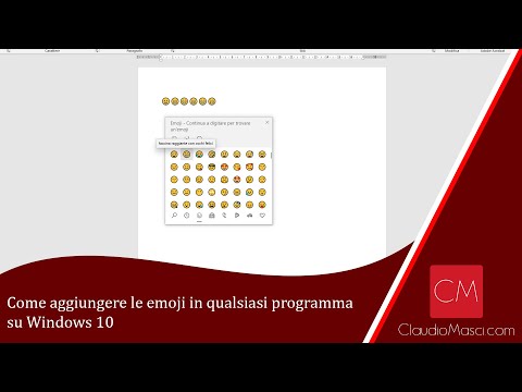 Come aggiungere le emoji in qualsiasi programma su Windows 10