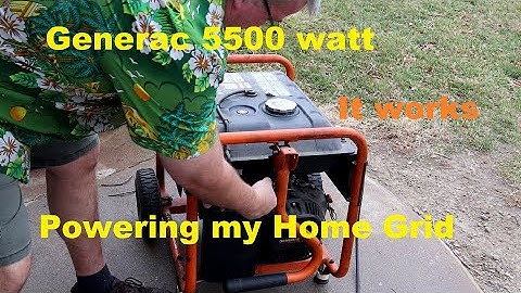 Generac 5500 watt Generator powering my Home Grid  Will it work?