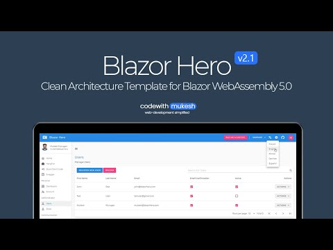 Blazor Hero – Clean Architecture Solution Template for Blazor WebAssembly