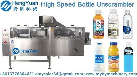 Automatic 8000BPH high speed bottle unscrambler for PET bottle sorting machine