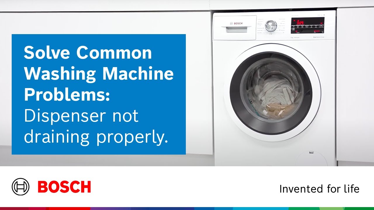 Solve Common Washing Machine Problems Dispenser not draining properly YouTube
