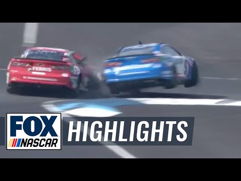 Kyle Larson's scary crash with Ty Dillon | NASCAR ON FOX HIGHLIGHTS