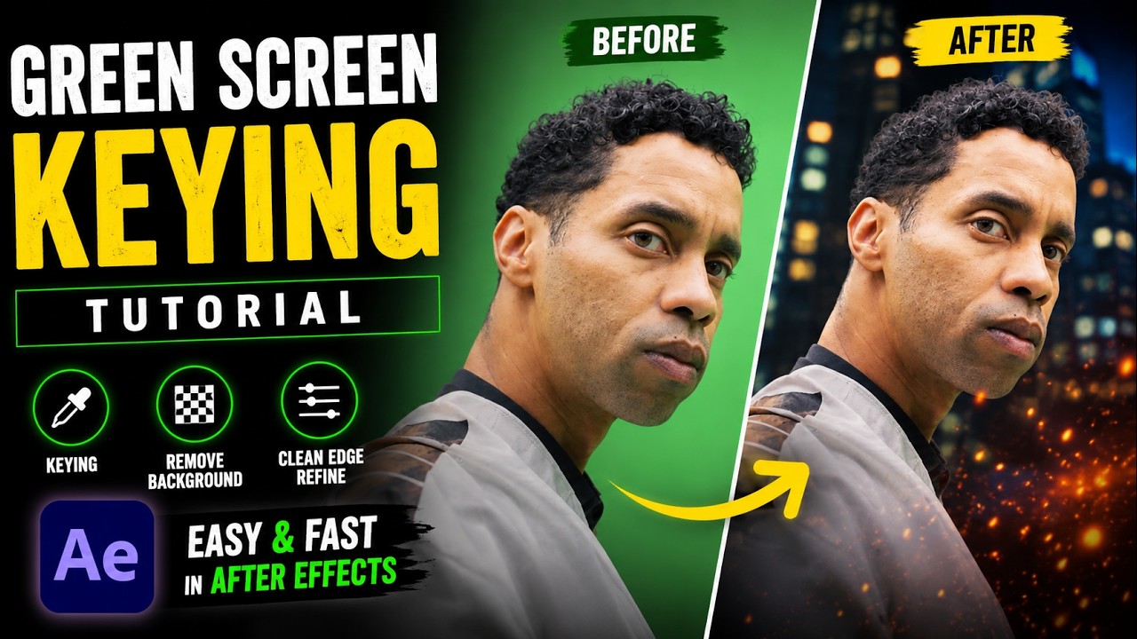 How to Key a Green Screen PERFECTLY in After Effects (Keylight Workflow ...