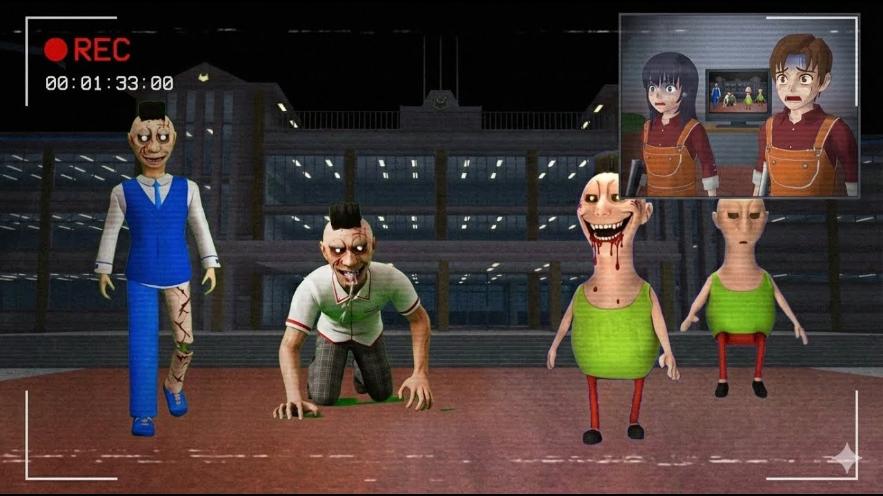 Yuta Mio Panik CCTV Merekam 4 Monster Anomali di Sekolah😱| Sakura School Simulator