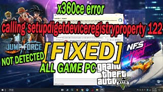 how to fix usb gamepad not detected x360ce error calling setupdigetdeviceregistryproperty 122 screenshot 1