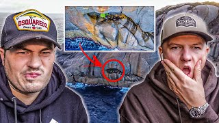 The craziest fishing spot in the world! We react to PERFECT CAVE TO CAMP and FISH