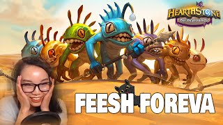 FIRST GAME OF NEW PATCH - FEESH IS LIFE - Hearthstone Battlegrounds